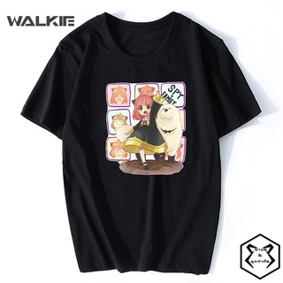 Walkie เสื้อยืดแขนสั้นลําลอง พิมพ์ลายการ์ตูนอนิเมะ Spy X Family Forger Anya สไตล์ญี่ปุ่น ฮาราจูกุ ฤดูร้อน สําหรับผู้ชาย