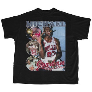 คอลูกเรือSPORTS STARเสื้อยืดคอกลมแขนสั้นผ้าฝ้ายแฟชั่นคลาสสิกพิมพ์ Michael Jordan สําหรับผู้ชายall size