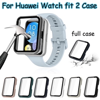 Huawei watch fit 2 เคสป้องกัน สําหรับ huawei watch fit 2 เคสสมาร์ทวอทช์ PC ฟิล์มเต็มจอ สําหรับ huawei watch fit 2 ป้องกันหน้าจอ เมมเบรนกระจกนิรภัย