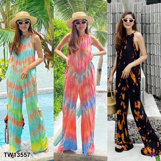 **แชทถามก่อนโอนนะ**ติดตามร้านลด 20 บ.TW13557   Jumpsuit จั๊มสูทสายเดี่ยว สายปรับความยาวได้ มีกระเป๋าข้างทั้ง2ข้าง