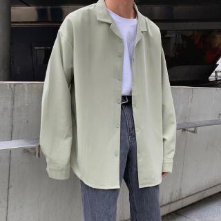 【M-3XL】เสื้อเชิ้ตแขนยาวลําลอง ทรงหลวม สีเขียวมิ้นท์ เรียบง่าย แฟชั่นฤดูร้อน สไตล์เกาหลี สําหรับผู้ชาย คลาสสิค ธรรมดา หลายสีเป็นตัวเลือก