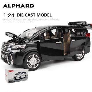 1:24 Toyota Alphard โมเดลรถยนต์อัลลอย มีเสียง และไฟ ของเล่นสําหรับเด็ก