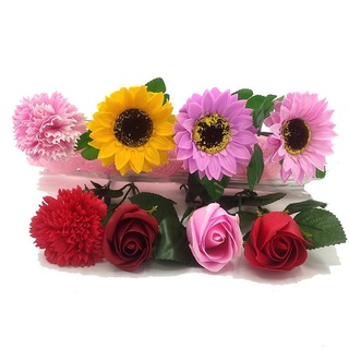 ดอกกุหลาบสบู่ประดิษฐ์ #แบ่งขาย 1 ดอก.หัวดอกไม้ หัวดอกกุหลาบสบู่ กลิ่นหอม ดอกกุหลาบของขวัญ ของที่ระลึก ตกแต่งdry