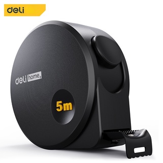 ✗☁۞Xiaomi Deli 3/5 เมตร สีดํา วัสดุเหล็ก เทปวัด อเนกประสงค์ งานไม้ ครัวเรือน เครื่องมือวัด แบบพกพา