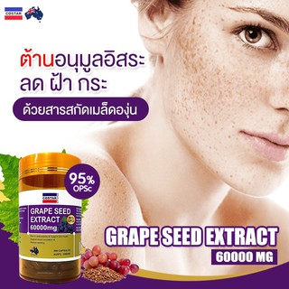 ภาพขนาดย่อของภาพหน้าปกสินค้าCOSTAR Grape Seed 60000 mg  สิว ฝ้า กระ จุดด่างดำเลือนหาย OPC สูงที่สุด 500 mg จากร้าน amax_thailand บน Shopee