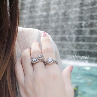 ภาพหน้าปกสินค้า‼️โค้ดWQAFA ลด60฿‼️ แหวนเพชรสวิส cz (Cubic Zirconia) ring ชุบทองคำขาว ฟรีกล่องใส่แหวน จากร้านOopjewel ที่เกี่ยวข้อง