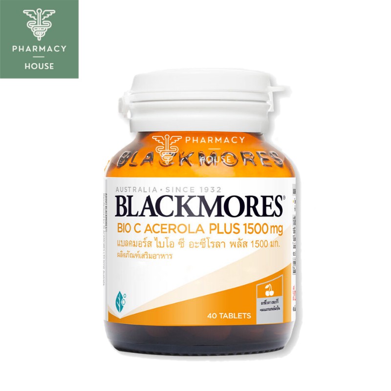 ภาพหน้าปกสินค้าBlackmores Bio C Acerola PLUS 1500 mg 40 tablets จากร้าน pharmacyhouse บน Shopee