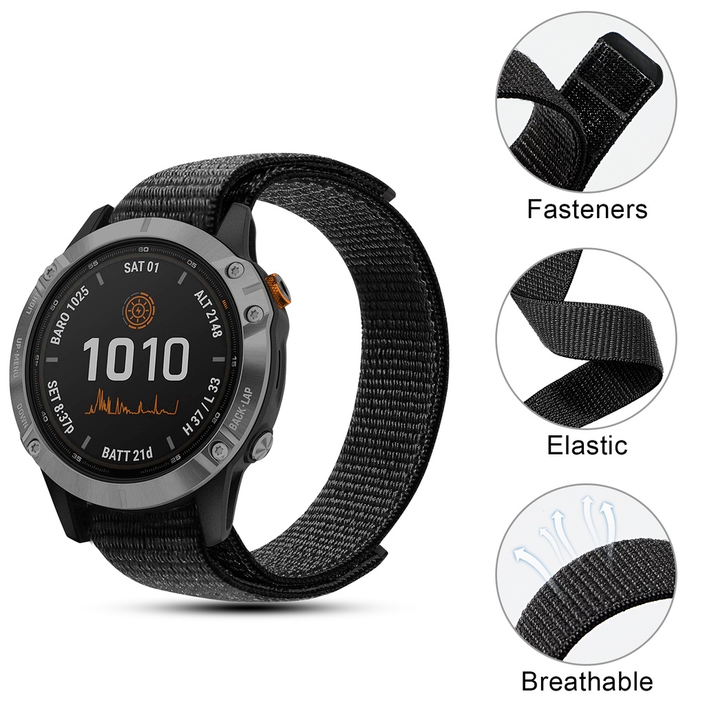 QuickFit 22mm 26mm Pulseira De Nylon Tecido Para Garmin Fenix E 8 47mm 51mm 7 7x 6 6x 5 5x Plus Enduro 3 Epix Pro Gen 2 I.424006851 - Foto 8