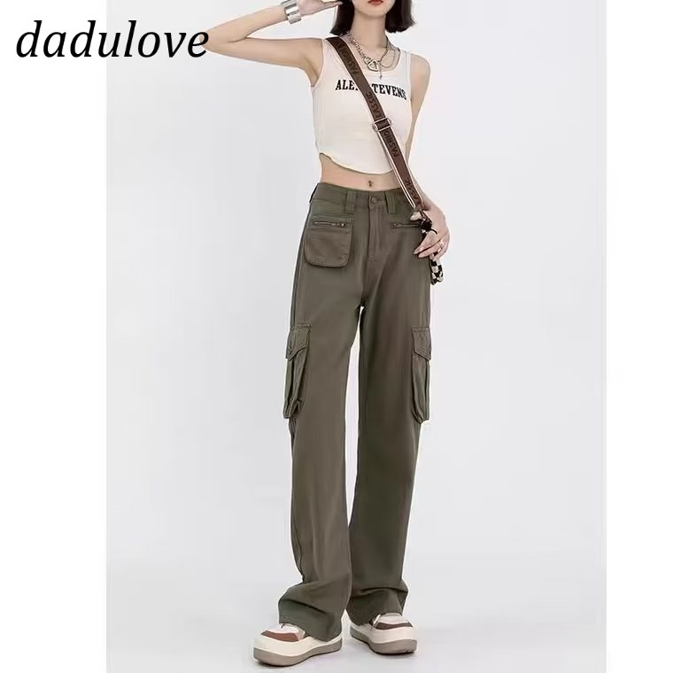 dadulove-new-american-multi-pocket-overalls-retro-street-hiphop-casual-pants-high-waist-loose-wide-leg-pants