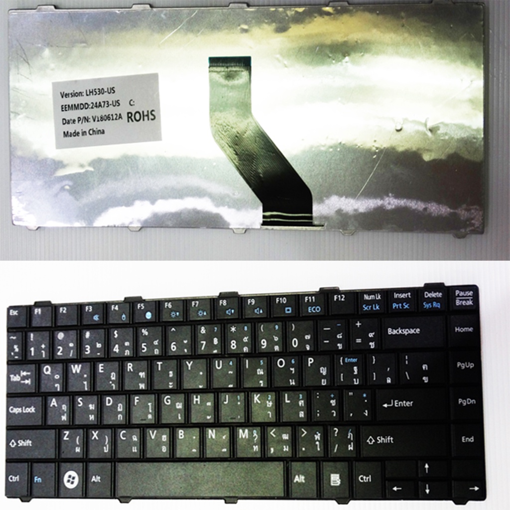 keyboard-fujitsu-lh530-15-inch-สีดำ-ภาษาไทย-อังกฤษ