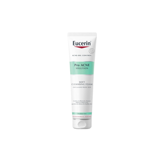 Eucerin Pro ACNE SOLUTION SOFT CLEANSING FOAM 150 G (ยูเซอริน โฟมล้างหน้า ลดปัญหาสิว ลดผิวมัน รอยดำ รอยแดง)