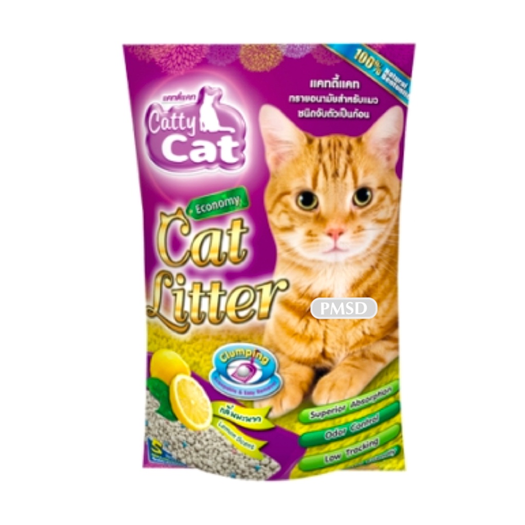 ภาพหน้าปกสินค้าCatty Cat - Cat Litter Lemon Scented ทรายแมว กลิ่นเลมอน 5 ลิตร (Litre) DB95
