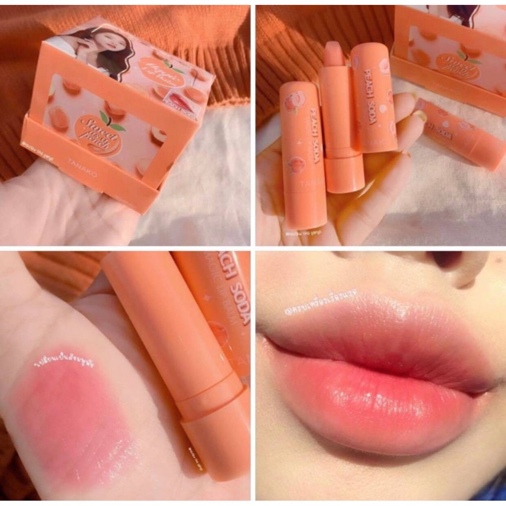 รูปภาพของพร้อมส่ง (มีCOD) ️ ลิปบาล์มเนื้อนุ่มเปลี่ยนสี Peach Lip Blamลองเช็คราคา