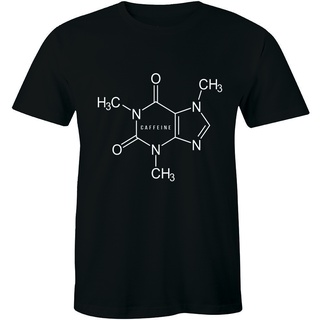 มาใหม่ เสื้อยืดลําลอง แขนสั้น คอกลม ทรงหลวม ลาย Caffeine Nerd Science สําหรับผู้ชาย