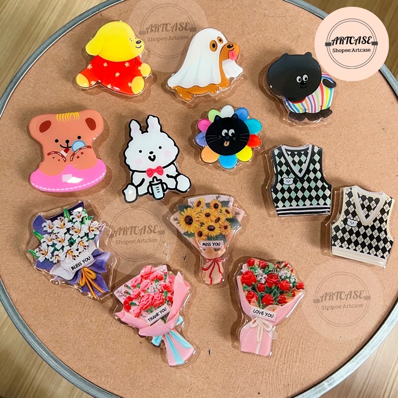 แหวนติดมือถือ-ขาตั้งมือถือ-แหวนpop-socket-griptok-เกาหลี-มีมากกว่า20-แบบ