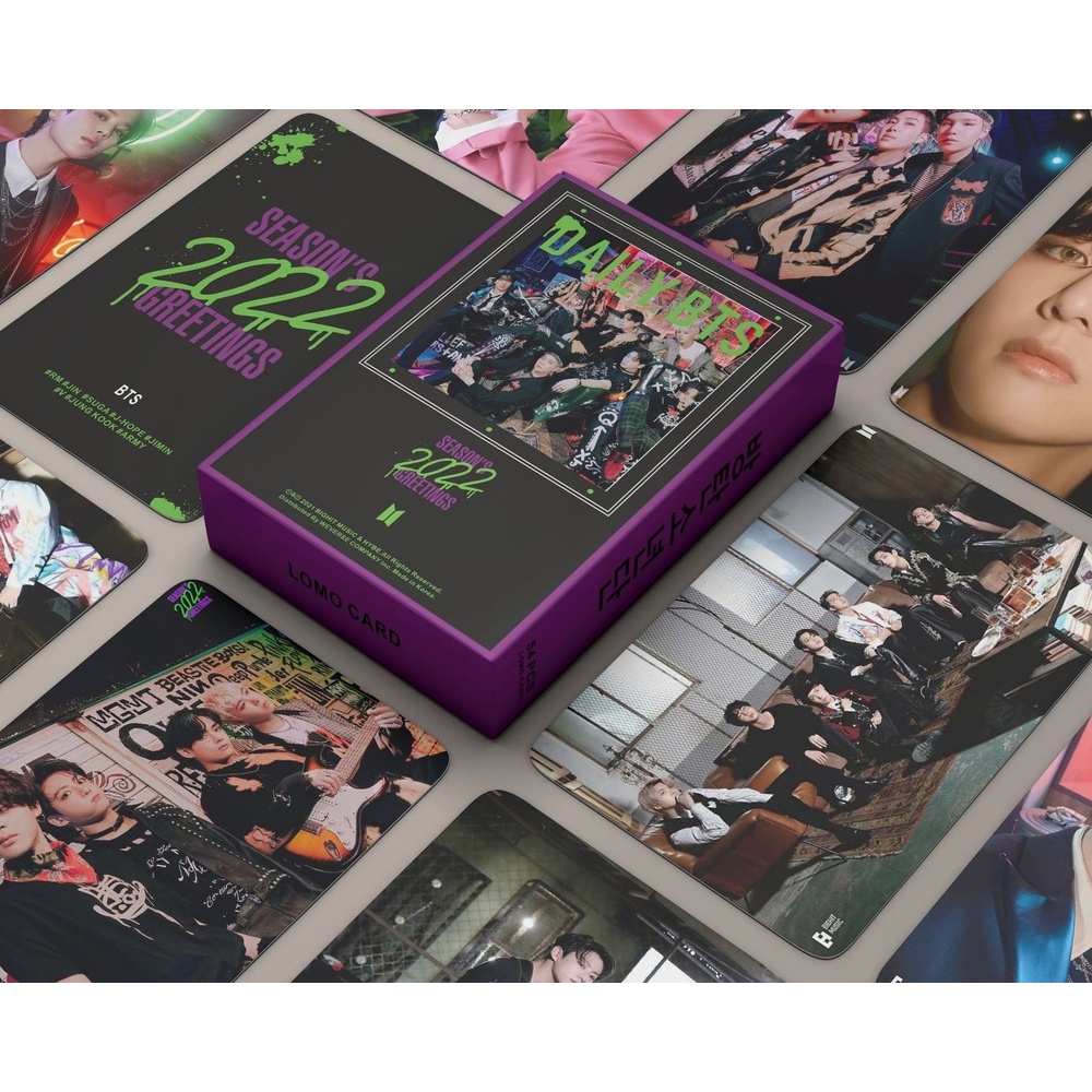 ภาพหน้าปกสินค้าบีทีเอส BTS Photocard 2022 Season's Greetings Lomo Card JIMIN V Card 54Pcs/Box จากร้าน kpop.bts.th บน Shopee