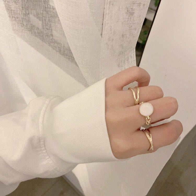 ภาพสินค้าปรับขนาดได้ แหวน เซ็ทละ 3 วง แหวนวินเทจ แหวนแฟชั่น เครื่องประดับสำหรับผู้หญิง สไตล์เกาหลี R15 จากร้าน pomns13 บน Shopee ภาพที่ 3