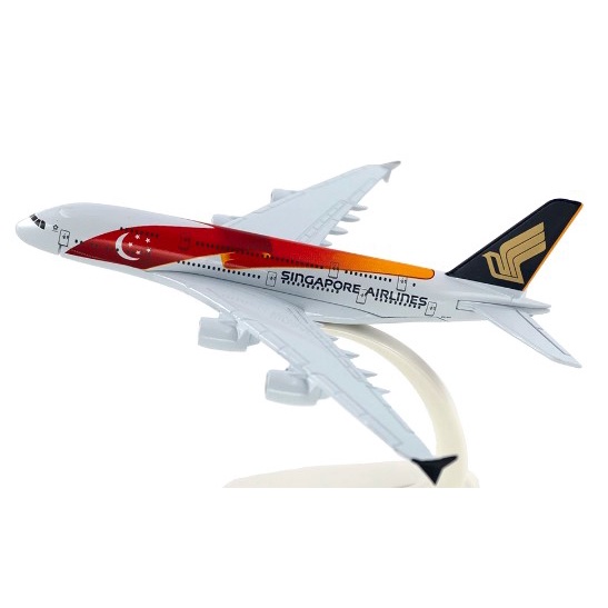โมเดลเครื่องบิน-พร้อมส่งจากไทย-ขนาด-16cm-air-singapore-airlines-plane-model-airbus-a380-มีขาตั้งโชว์