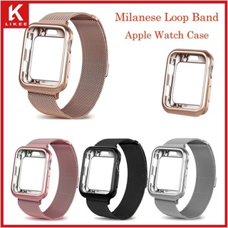 เช็ครีวิวสินค้าสายนาฬิกาข้อมือสเตนเลส 2 in 1 สําหรับ Apple Watch Strap iwatch 41 มม. 45 มม. 38 มม. 40 มม. 42 มม. 44 มม. Series 7 6 5 4 3 2 1 SE