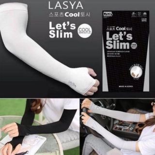 พร้อมส่ง!! ปลอกแขนกันUV ปลอกแขนกันแดด let's slim มีแพคเกจใส่ตามรูปเลยนะคะ ***สีดำ เป็นเนื้อผ้าดำล้วน ไม่มีปั้มข้อความใดๆ