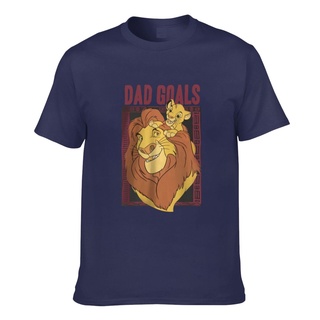 เสื้อยืด ผ้าฝ้าย พิมพ์ลาย The Lion King Dad Goals D Sney สไตล์วินเทจ สําหรับผู้ชาย