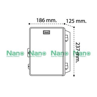 Nano ตู้กันน้ำพลาสติกสีขาว ขนาด 186x237x125mm. รุ่น NANO-22W