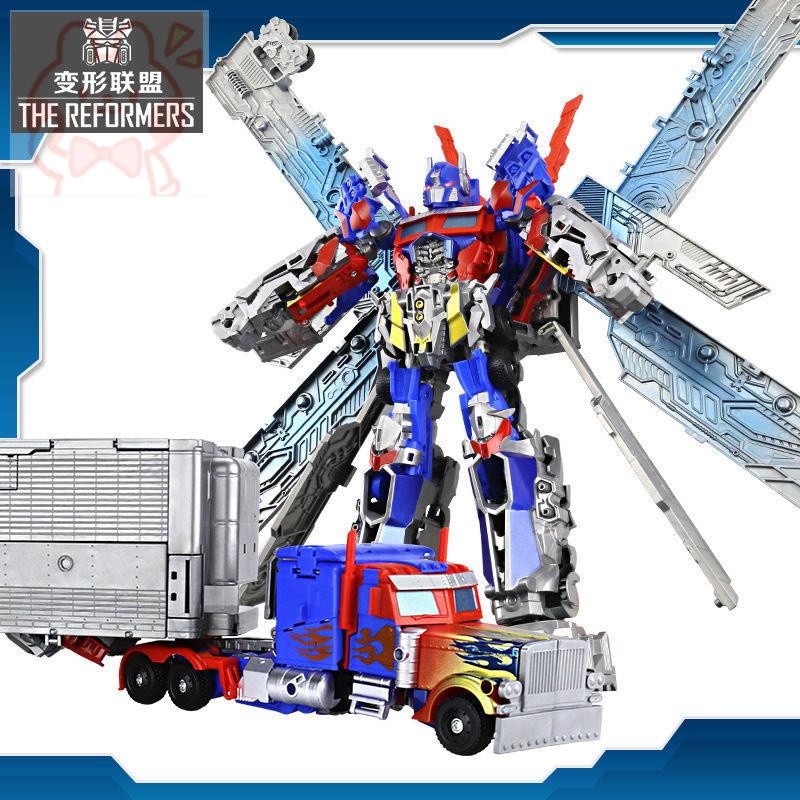 model-carรถtransformers-transformers-5-gift-box-large-optimus-prime-ช่อง-skyfire-deformation-fitted-car-model-hand-made