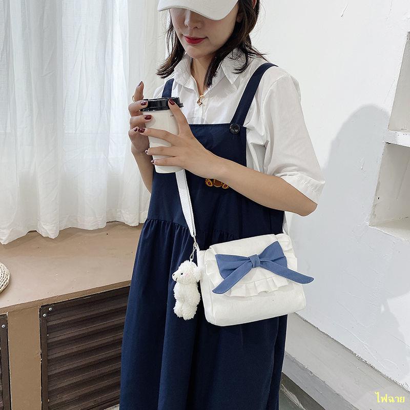 hot-spot-กระเป๋าใบเล็กผู้หญิงใหม่กระเป๋าสะพายผ้าใบญี่ปุ่นสาวสดการ์ตูน-messenger-กระเป๋า