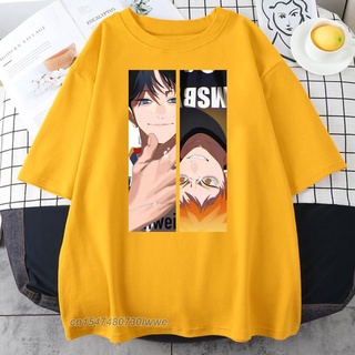 ใหม่ เสื้อยืดลําลอง ผ้าฝ้าย 100% แขนสั้น คอกลม พิมพ์ลายอนิเมะ Haikyuu ทรงหลวม สไตล์สตรีท ฮาราจูกุ สําหรับผู้ชาย และผู้หญ