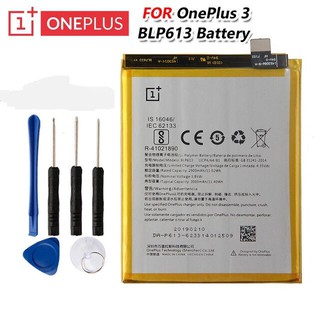 Original OnePlus 3 แบตเตอรี่สำหรับ OnePlus 3 BLP613 2900mAh