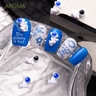 Aroma เครื่องประดับแฟชั่นลายการ์ตูนนักบินอวกาศ 3D Diy สําหรับใช้ติดตกแต่งเล็บ