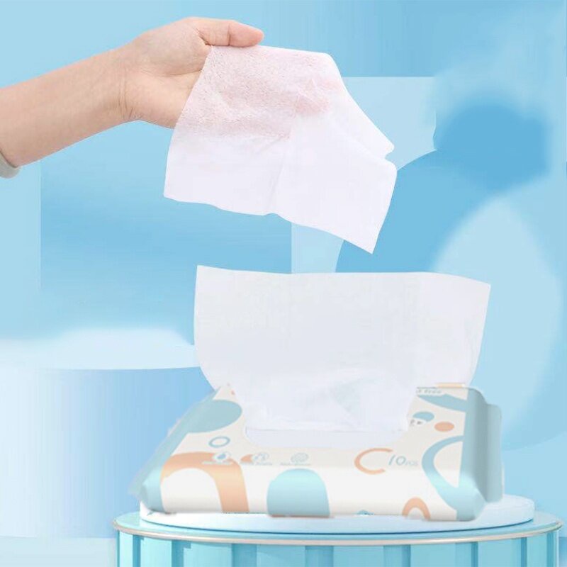 Poomsoft ทิสชูเปียก กระดาษทิชชู่เปียก 10pcs Baby Wipes ปราศจากแอลกอฮอล์ ทิชชู่เปียกพกพา ทิชชุเปียก - 5