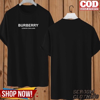 เสื้อยืด ผ้าฝ้าย 100% พิมพ์ลาย DISTRO "BURBERRY สวมใส่สบาย สําหรับผู้ชาย