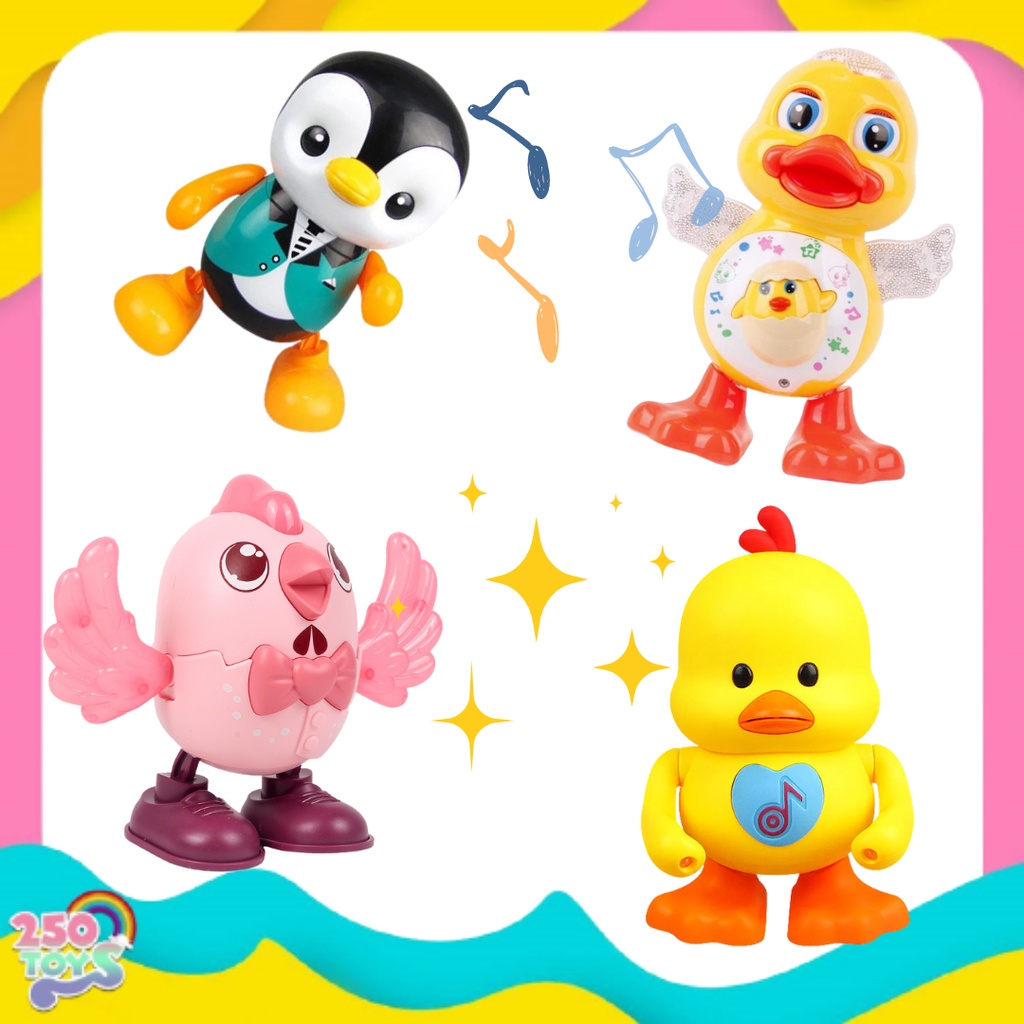 250toys-รวมสัตว์เต้น-สัตว์หัดคลาน-dancing-duck-เป็ดเต้นระบำมีเสียงไฟ-เป็ดเต้น-เพนกวินเต้น-หมาเต้น-ของเล่น-เสียง-มีไฟ