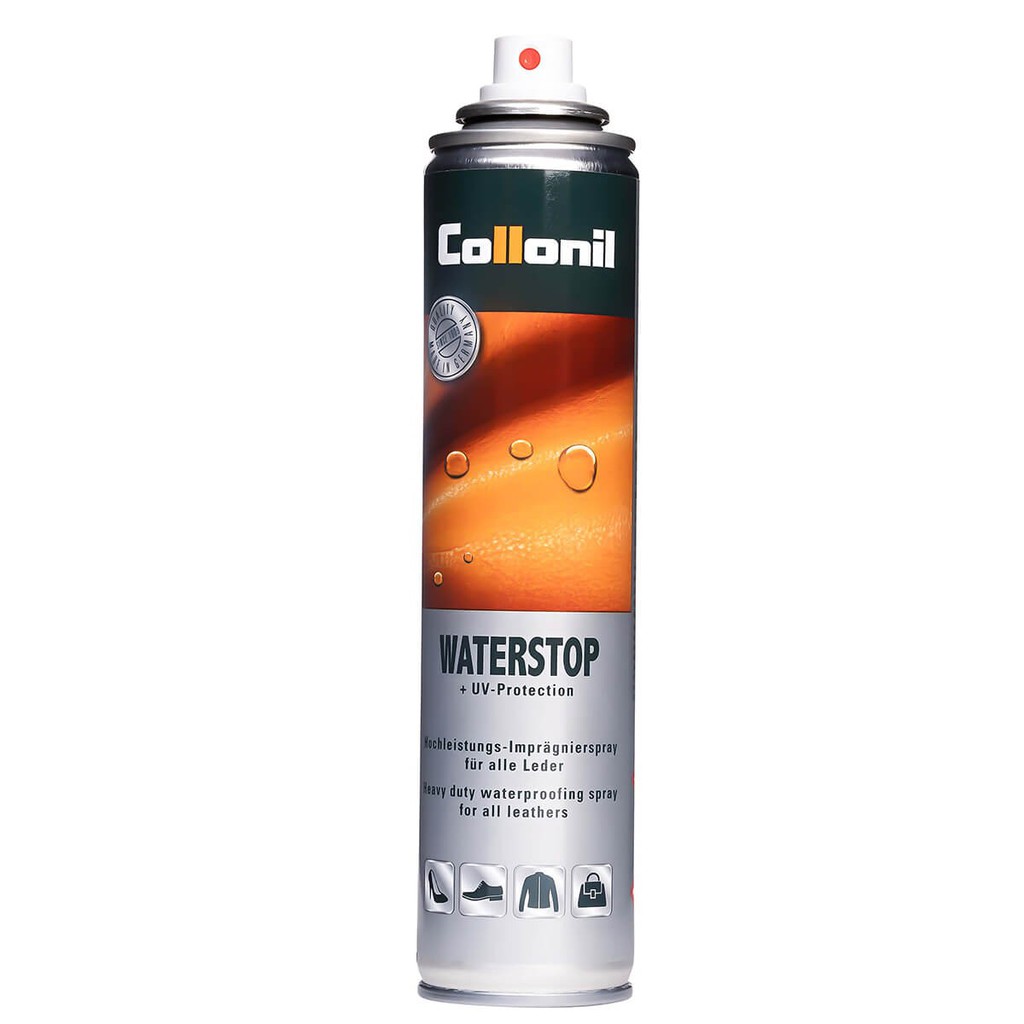 collonil-waterstop-spray-200-300-400ml-โคโลนิลสเปรย์กันน้ำสำหรับหนังเรียบ-สำหรับรองเท้าและกระเป๋า