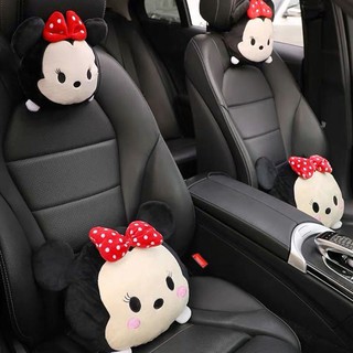 In stock # 🚚Cartoon Mickey Minnie Poached Egg Car Headrest Neck Pillow Pillow Car Lumbar Seat Pillow Cushion