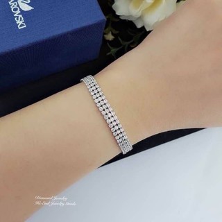 สร้อยข้อมือเพชรงานสวยมากกกกก  **เพชร CZ แท้** งานฝังเป๊ะมากกกก (กล่อง Swarovski 200 บาท)