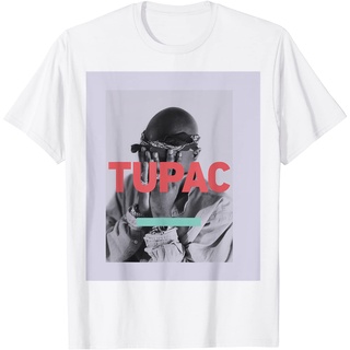 เสื้อยืดโอเวอร์ไซส์เสื้อยืด พิมพ์ลายรูปภาพ Tupac OfficialS-3XL