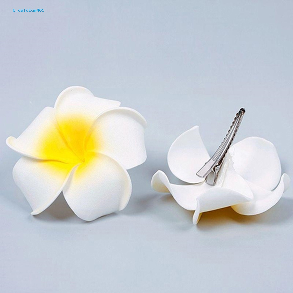 farfi-2-pcs-hawaiian-foam-flower-bridal-wedding-party-hair-clip-white-plumeria-decor