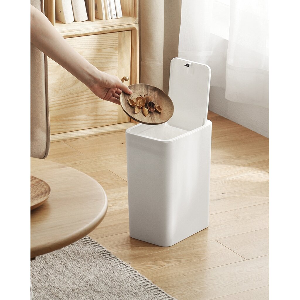 Omocha - (8L) Minimal Trash bin ถังขยะห้องน้ำ ถังขยะมินิมอลแบบฝากดขนาด ...