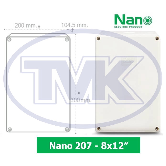 nano-กล่องกันน้ำ-กล่องลอย-กล่องไฟ-กล่องพลาสติก-8x8-8x12-บล๊อกกันน้ำ-นาโน-nano206-207