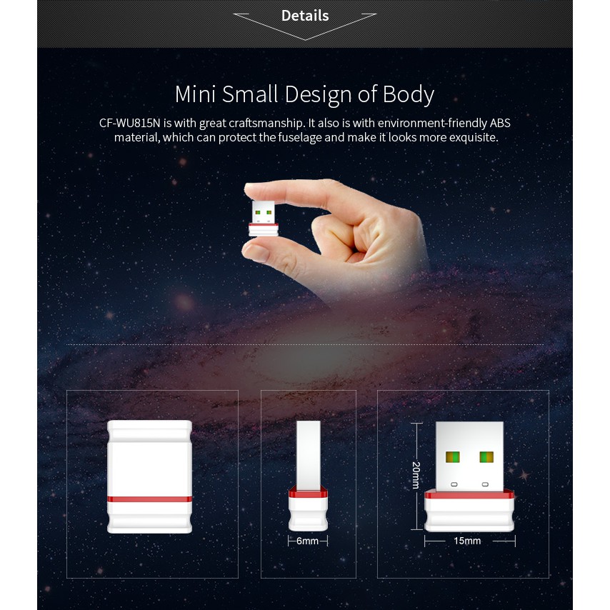 comfast-ฟรีไดรฟ์มินิ-wifi-อะแดปเตอร์ไร้สาย-150mbps-wifi-รับ-802-11n-อะแดปเตอร์wu815n