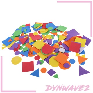 [Dynwave2] สติ๊กเกอร์โฟม Eva รูปเรขาคณิตมีกาวในตัว 200 ชิ้น