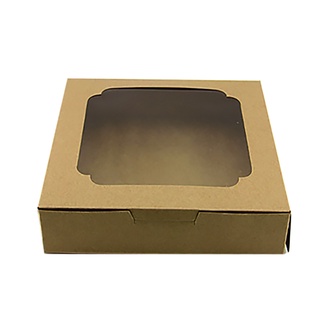 เอโร่ กล่องเค้กบราวนี่ ขนาด20.5ซม.x20.5ซมx5ซม. ยกแพ็ค 24ใบ ARO CAKE BROWNIE BOX กล่องกระดาษ กล่องสี่เหลี่ยม กล่องใส่เค้ก