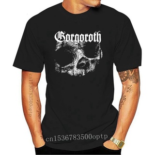 [S-5XL] เสื้อยืดผ้าฝ้าย พิมพ์ลายโลโก้หัวกะโหลก Gorgoroth Death Metal Band สีดํา สําหรับผู้ชาย CMhffb56EKchdk65