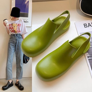 ภาพขนาดย่อของภาพหน้าปกสินค้าClearance พิเศษ Jelly รองเท้า 2021 Xia Axige เดียวกันหนารองเท้าฝนพลาสติก Baotou รองเท้าแตะขี้เกียจรอ จากร้าน 77kjm_npnm บน Shopee