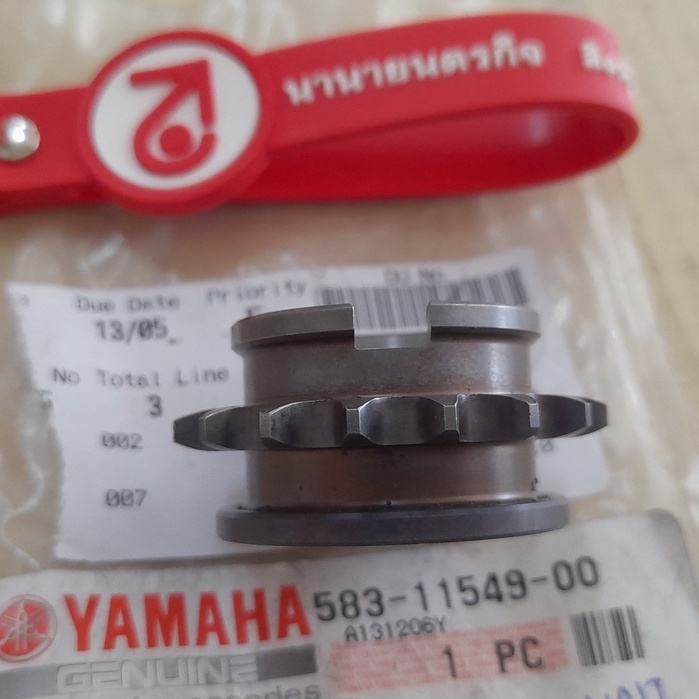 5831154900-เฟืองโซ่ราวลิ้น-17t-sr400-sr500-tt500-xt500-xs650-แท้-yamaha-583-11549-00