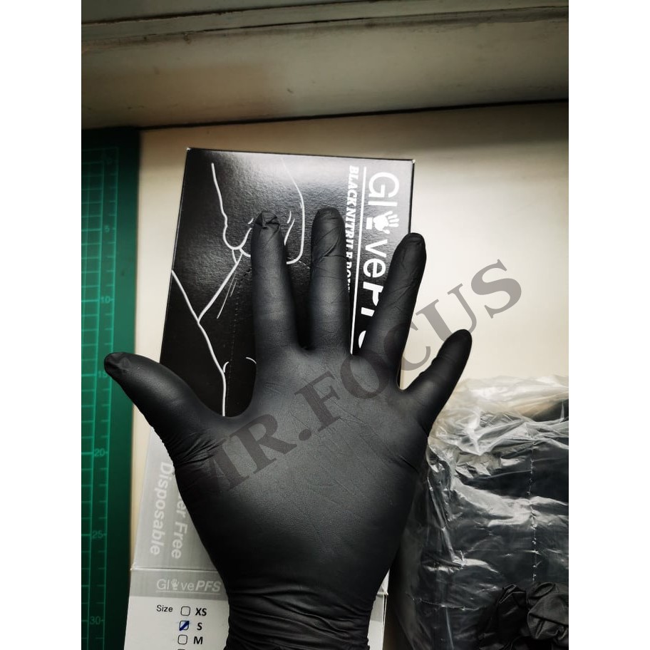 ถุงมือยางไนไตร-สีดำ-nitrile-glove-10-ชิ้น-5คู่-ถุงมือยางสีดำ-ถุงมือสีดำยางไนไตร5g-nitrilr-glove-5g-ถุงมือทำอาหาร-ถุง