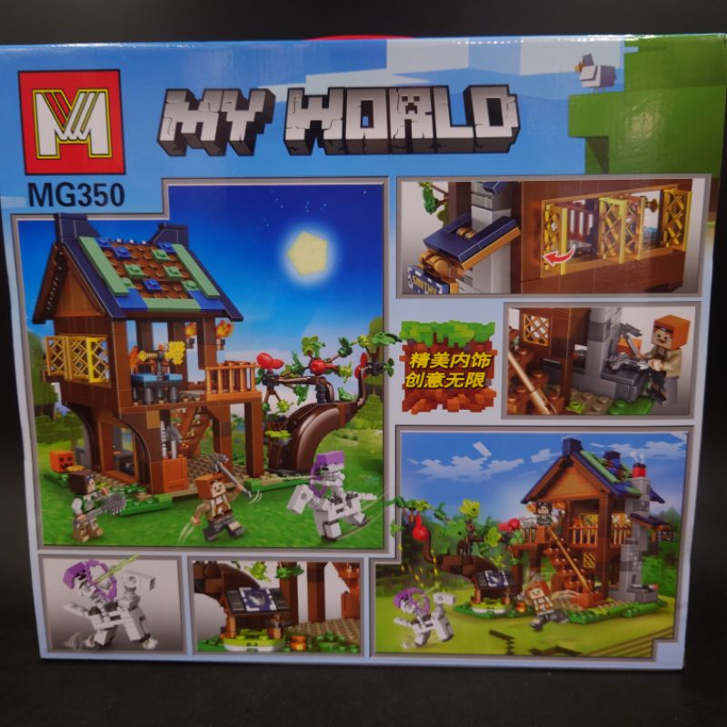 เลโก้-บ้านมายคราฟ-my-world-mg350-จำนวน-465-ชิ้น-บ้านสวนหรรษา-ราคาถูก-พร้อมส่งทันที-minecraft