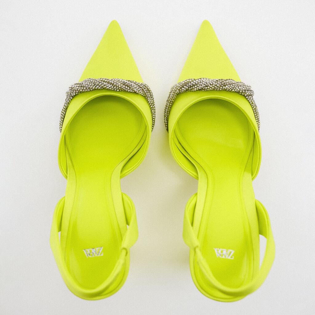 zara-ใหม่-รองเท้าส้นสูง-หนังแกะ-ประดับเพชรเทียม-สีเขียวมะนาว-แฟชั่นฤดูร้อน-สําหรับผู้หญิง-2022